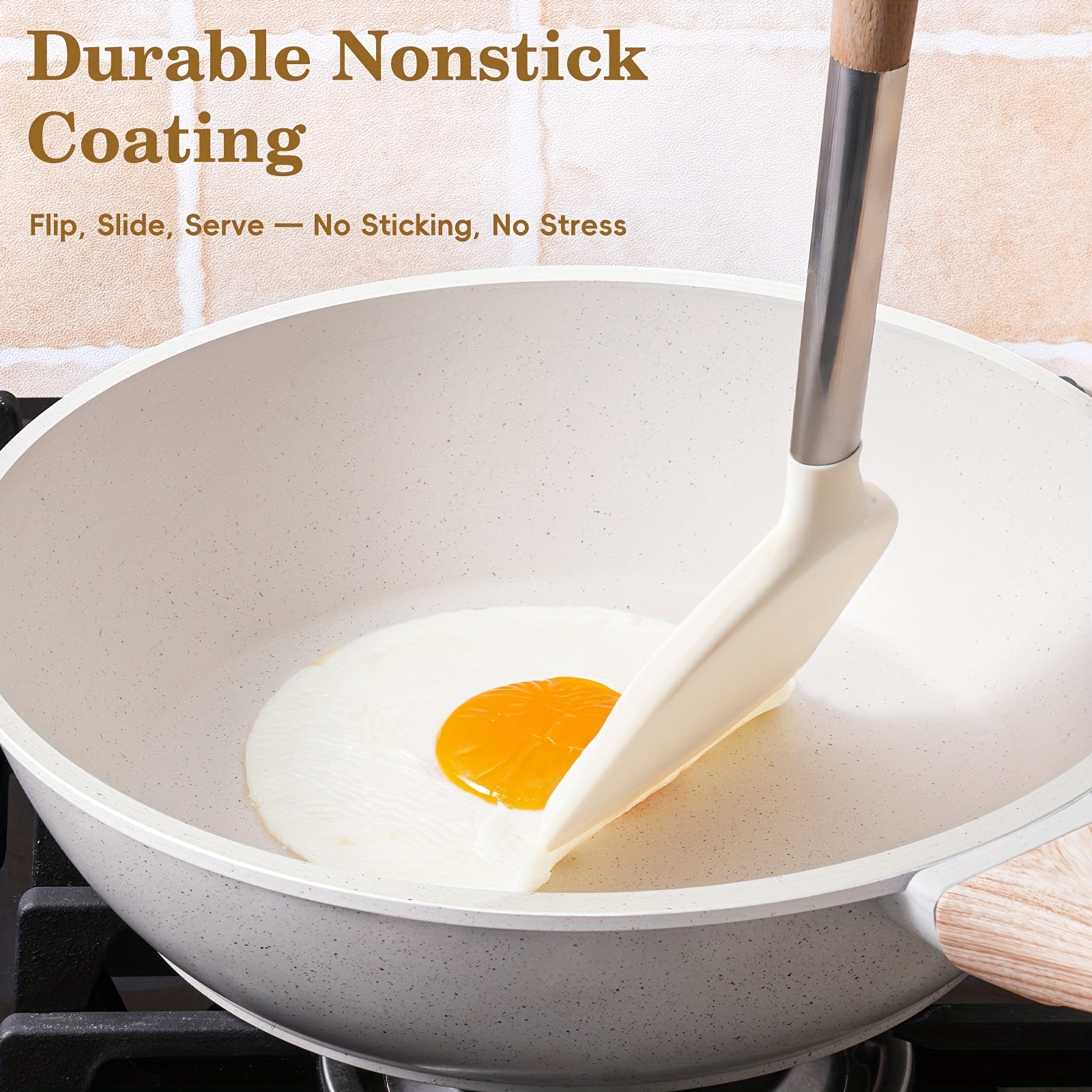 12pcs Non-Stick Cooking Set, Black Granite Induction Cookware, Safe And Healthy Non-Stick Kitchen Cooking Set Including Frying Pans, Saucepans, And Casseroles