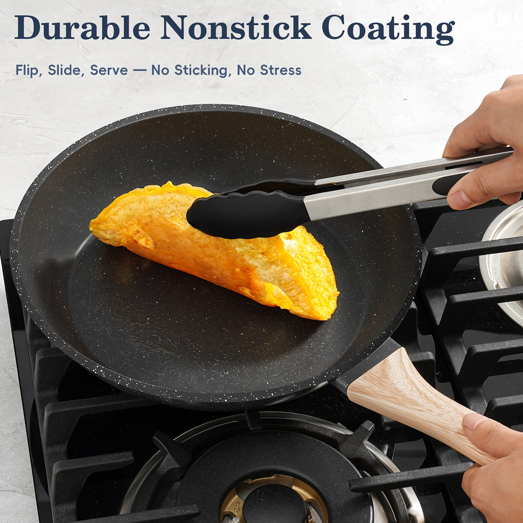 Pan, 12Pot And Pan Set, Non-stick Pan, Kitchen Cookware Set, Non-stick Cooking Set, Including Frying Pan.