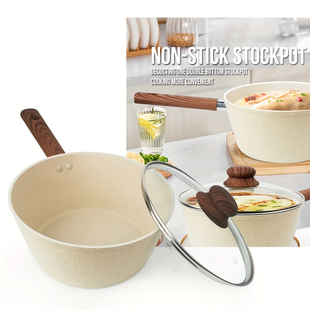 12\u002F15pcs Nonstick Pans Pots Set, Cookware Set with Frying Pan, Saucepan, Cooking Utensils, for Kitchen Home Cannteen Dining Room Use, Gift for Wedding Housewarming, Christmas Gift Box, White